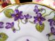 German Mitterteich Tea Cup And Saucer Footed Violets & Gold Pattern Teacup Cups & Saucers photo 1