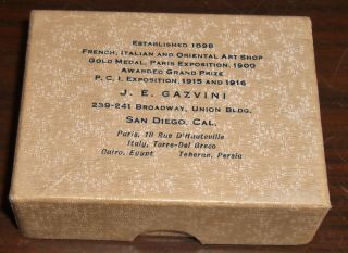 Antique Packaging J E Gazvini San Diego Ca French & Oriental Art Shop photo