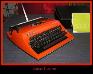 Triumph Contessa Cursive Script Typewriter - Bright Orange Pop Art Design photo