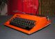 Triumph Contessa Cursive Script Typewriter - Bright Orange Pop Art Design Typewriters photo 2