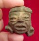 Terracotta Pottery Idol Head - Pre Columbian Mayan Olmec Zapotec Aztec Artifacts The Americas photo 2