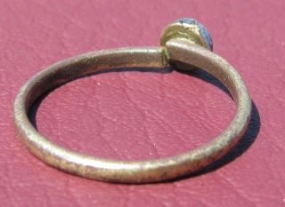 Metal Detector Find Authentic Ancient Finger Ring Sz: 4 3/4 Us 15.  5mm 0912 Dr photo