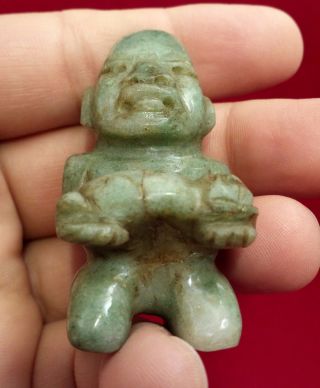 Olmec Stone Jade Infant Sacrifice Figurine Statue Antique Precolumbian Artifact photo