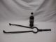 Vintage Wrought Iron Hand Forged Fireplace Tongs Hearth Ware photo 1