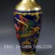 Chinese Brass Cloisonne Hand Carved Phoenix Vase W Qianlong Mark Vases photo 3