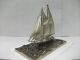 The Sailboat Of Silver980 Of Japan.  200g/ 7.  04oz.  2masts.  Takehiko ' S Work. Other Antique Sterling Silver photo 1