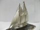 The Sailboat Of Silver980 Of Japan.  200g/ 7.  04oz.  2masts.  Takehiko ' S Work. Other Antique Sterling Silver photo 5