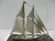 The Sailboat Of Silver980 Of Japan.  200g/ 7.  04oz.  2masts.  Takehiko ' S Work. Other Antique Sterling Silver photo 6