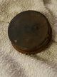 Vntg.  /antique/collectable Rare Unique Round Wooden Case Pocket Compass Snuff Can Compasses photo 3