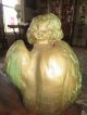 Vintage French Cottage Gold Gilt Chalkware Statue Figural Sitting Cherub Putti Other Antique Architectural photo 1