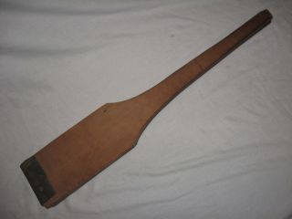 Antique Lard Press Fat Crackling Squeezer Wood Leather Authentic Primitive Tool photo