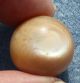 Pair Antique Shell Sphere Round Ball Buttons Large 21mm Mother Of Pearl Buttons photo 7