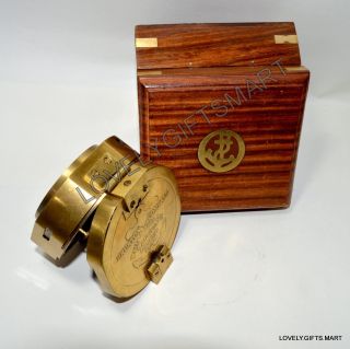 1818 London Vintage Style Antique Nautical Brass Brunton Geological Compass B photo