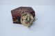 Brass Antique Sundial Compass Vintage Pocket Push Button Sundial Compass Gift Compasses photo 4