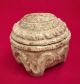 Carved Stone Lidded Vessel Vase Antique Pre Columbian Artifact Mayan Aztec The Americas photo 10