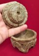 Carved Stone Lidded Vessel Vase Antique Pre Columbian Artifact Mayan Aztec The Americas photo 7