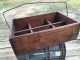Antique Vintage Barnwood Tool Box Chest Carrier Primitive Farm Dovetail Usa Primitives photo 1