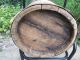 Rare Antique Old Massive Wooden Vessel Canteen Keg Water Can - Iron Banded Primitives photo 10