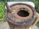 Rare Antique Old Massive Wooden Vessel Canteen Keg Water Can - Iron Banded Primitives photo 1