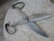 Vintage Rustic Handmade Forged Blacksmith Mark Verdugo Iron Scissors Farm Tool Tools, Scissors & Measures photo 1