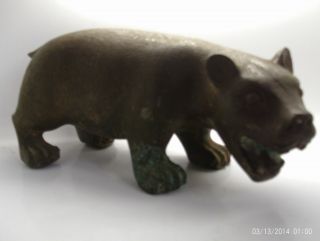 Indian Bronze Bear Statue Circa 17th - 18th Century Ad photo