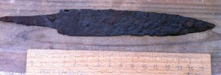 Antique Viking Big Iron Battle Knife (seax) 8 - 10 Ad 2 photo