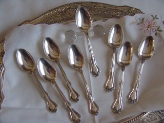 1847 Rogers Meriden Silver Coffee Tea Spoons 1908 Faneuil Pattern 6 