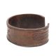 Vintage Antique Bracelet West African Trade Currency Etched Copper Slave Cuff Jewelry photo 2
