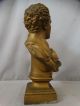 19thc Antique Victorian Poet Lord Byron Figural Piano Bust Old Library Statue Victorian photo 2
