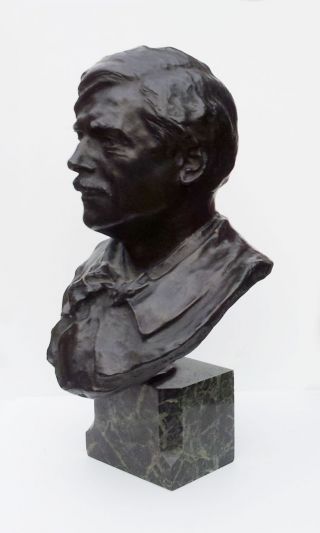 Bronze Bust By Paul Paulin Paris Impressionistic Master Sculptor Lost Wax 1910 photo