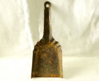 Vintage Metal Brown Coal Ash Shovel Scoop Fireplace Tool Primitive Rustic photo