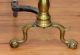 Andirons Fireplace Cast Solid Brass Ball Claw Large 17 In Antique 1800 Hearth Ware photo 2