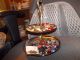 Antique And Vintage Buttons On A Serving Two Tier Tray Buttons photo 3