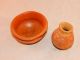 Pre - Columbian Clay Bowl And Seed Pot Latin American photo 2