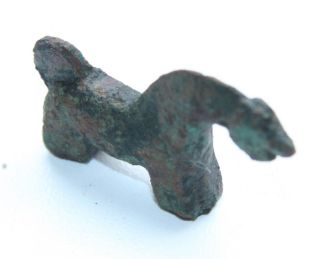 Ancient Old Zoomorphic Bronze Amulet.  Viking Period.  (fbb01) photo