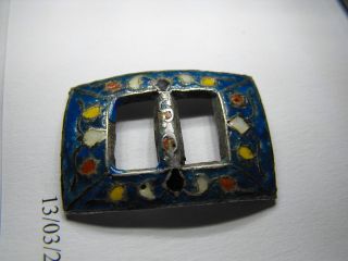 Chinese White Metal And Enamel Buckle Metal Detecting Find photo