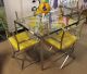 Mid Century Modern Chrome Glass Dining Table 4 Lucite And Chrome Chairs Baughman Mid-Century Modernism photo 9