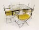 Mid Century Modern Chrome Glass Dining Table 4 Lucite And Chrome Chairs Baughman Mid-Century Modernism photo 2
