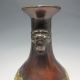 Chinese Bronze Gilt Hand - Carved Dragon & Phoenix Binaural Vase Nr Vases photo 2