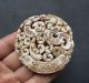 Old Chinese White Jade Hand - Carved Dragon And Phoenix Amulet Pendants N07 Necklaces & Pendants photo 1