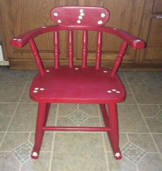 Antique Vintage Child ' S Rocking Chair photo