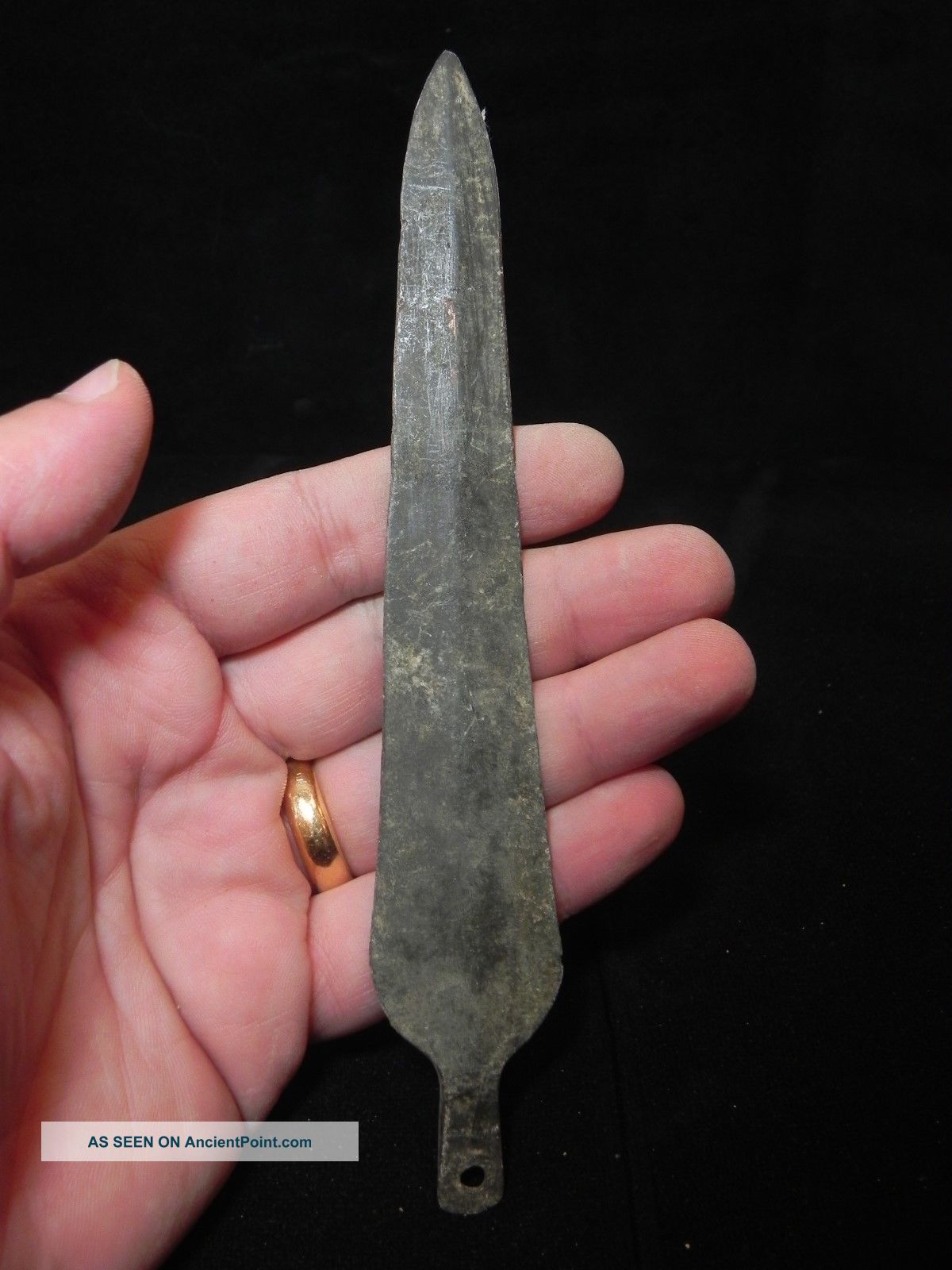 Zurqieh - Over 3000 Years Old Bronze Spear Head - 17.  5 Cm,  7 
