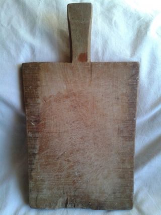 Old Antique Primitive Wood Wooden Rustic Farm Country Bread Cutting Board Plate photo