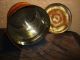 Antique Tin Red Pale Canister Toleware Handpainted Flowers Signed B.  C.  P Primitives photo 7