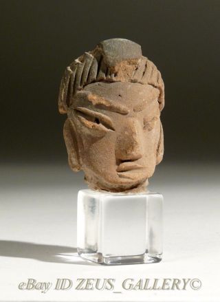 Pre Columbian Pottery Fertility Figure Head Mexico Pre Classic 700 Bc photo