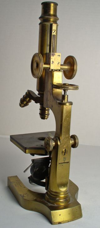 Antique Schrauer Compound Monocular Microscope Continental Stand photo