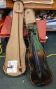 Antique Remy Violin With Inlay Case & Bow Luthier & Fadeu De Harp Paris Label String photo 1