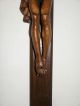 Antique Lrg.  (58x29) Crucifix W.  Carved Linden Wood Corpus Christy Carved Figures photo 4