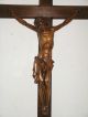 Antique Lrg.  (58x29) Crucifix W.  Carved Linden Wood Corpus Christy Carved Figures photo 5