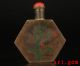 Chinese Vintage Old Hand Real Brass Sculpture Plum Snuff Bottle Royalty Snuff Bottles photo 1